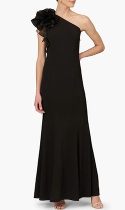 One Shoulder Black Gown