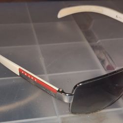 PRADA Mens Designer Sunglasses White Wrap SPS 54I 65¤14 18c 3m1 125 2N 