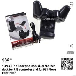 2 in 1 Charging Dock dual charger dock for PS3 