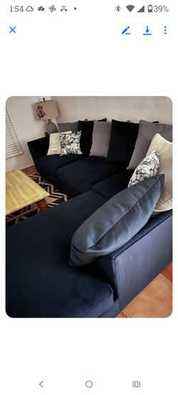 Dark Navy Blue Sectional Sofa