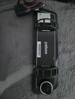 Pelsee Dash Cam Mirror with Car Charger