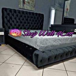 NEW  QUEEN BED FRAME AND MATTRESS 