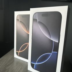 Apple iPhone 16 Pro 6.1" 256GB 48MP 5G Black & Desert Titanium Carrier Unlocked eSIM