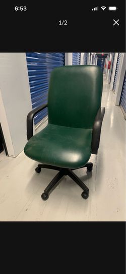 Green leather Office Chair