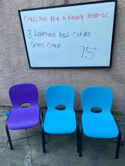 3 lifetime chairs set