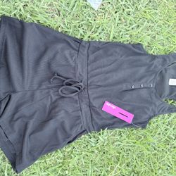 Summer one-piece outfit for women, sleeveless tank style with shorts 