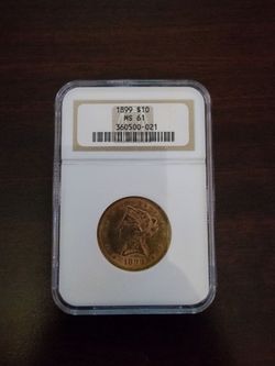 1899 $10 Liberty Gold Eagle NGC MS61