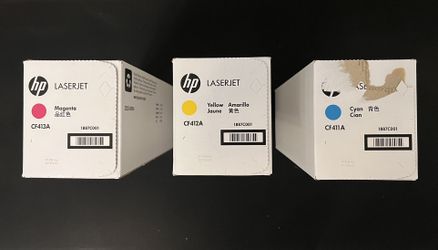 Original HP 410 Color Tones (Magenta, Cyan, Yellow)