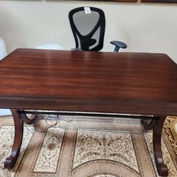 Wood Desk with Keyboard Drawer