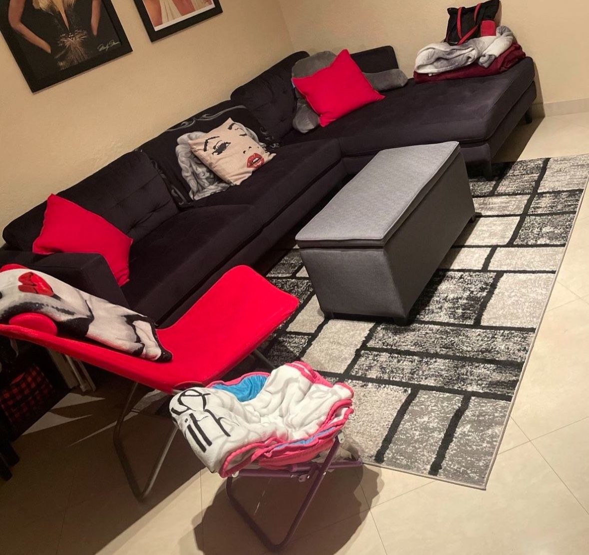 Microfiber Chaise sofa