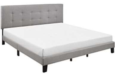 King gray color bed frame special