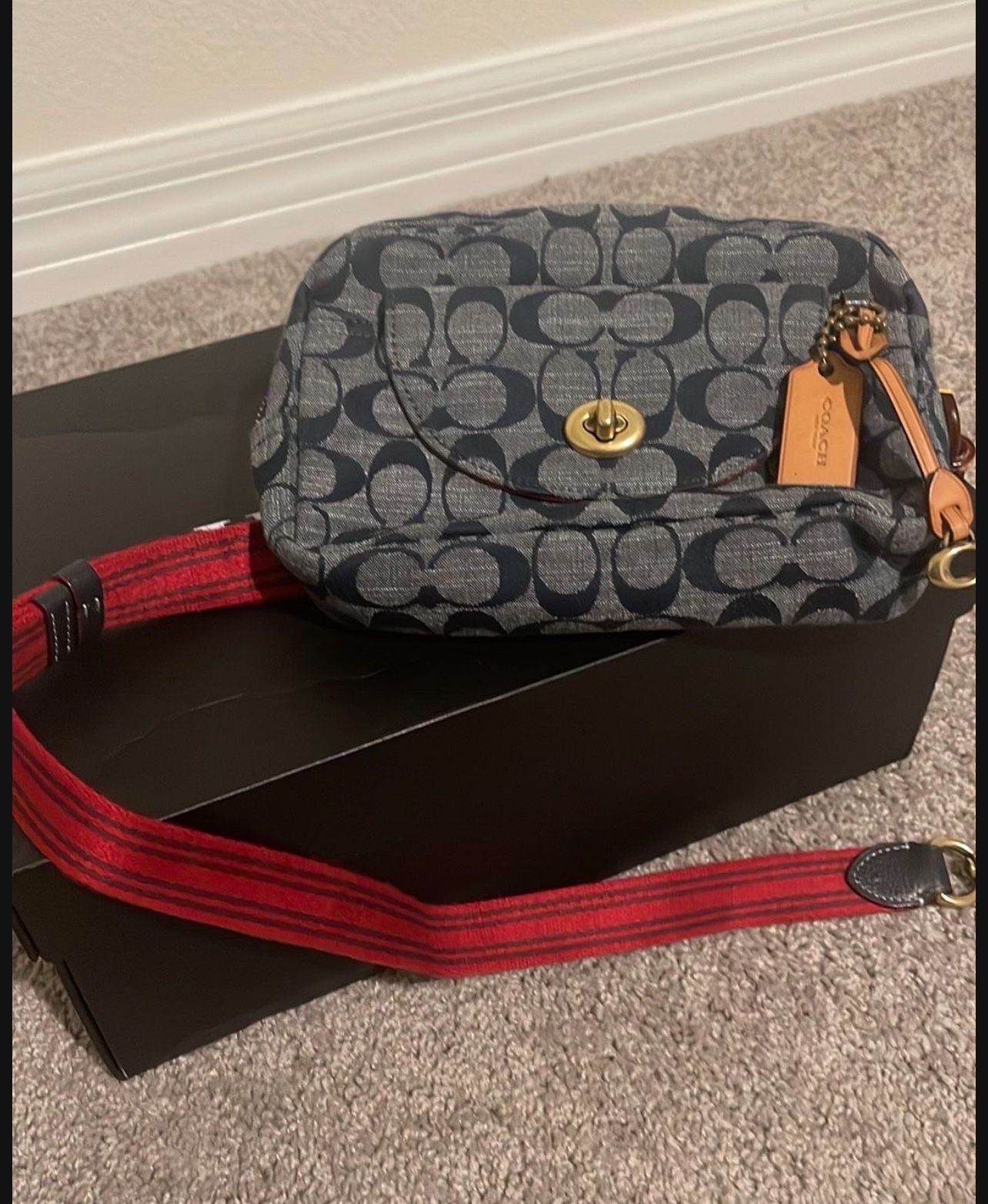 Denim Coach Waist Bag