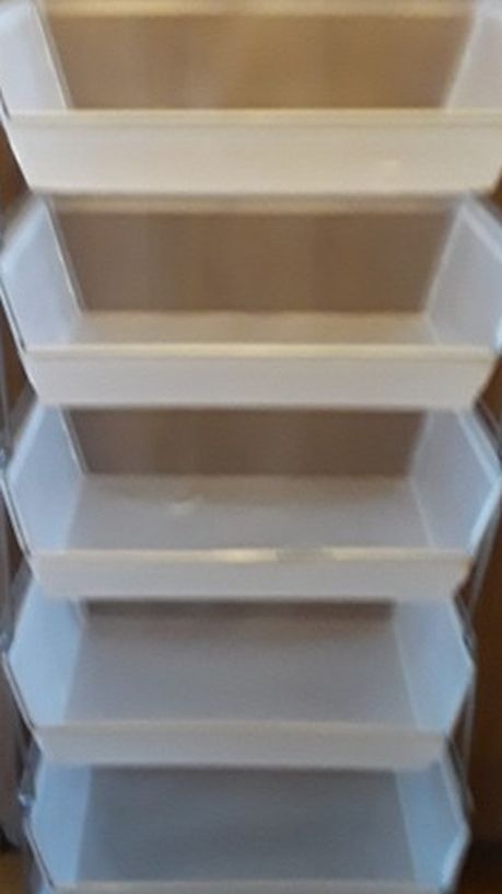 Open Storage Containers. Each Bin Is 20" W X 14" D X 6" H