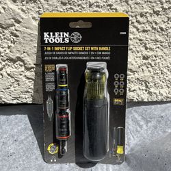 New Klein 7 in 1 Impact Flip Socket Set With Handle