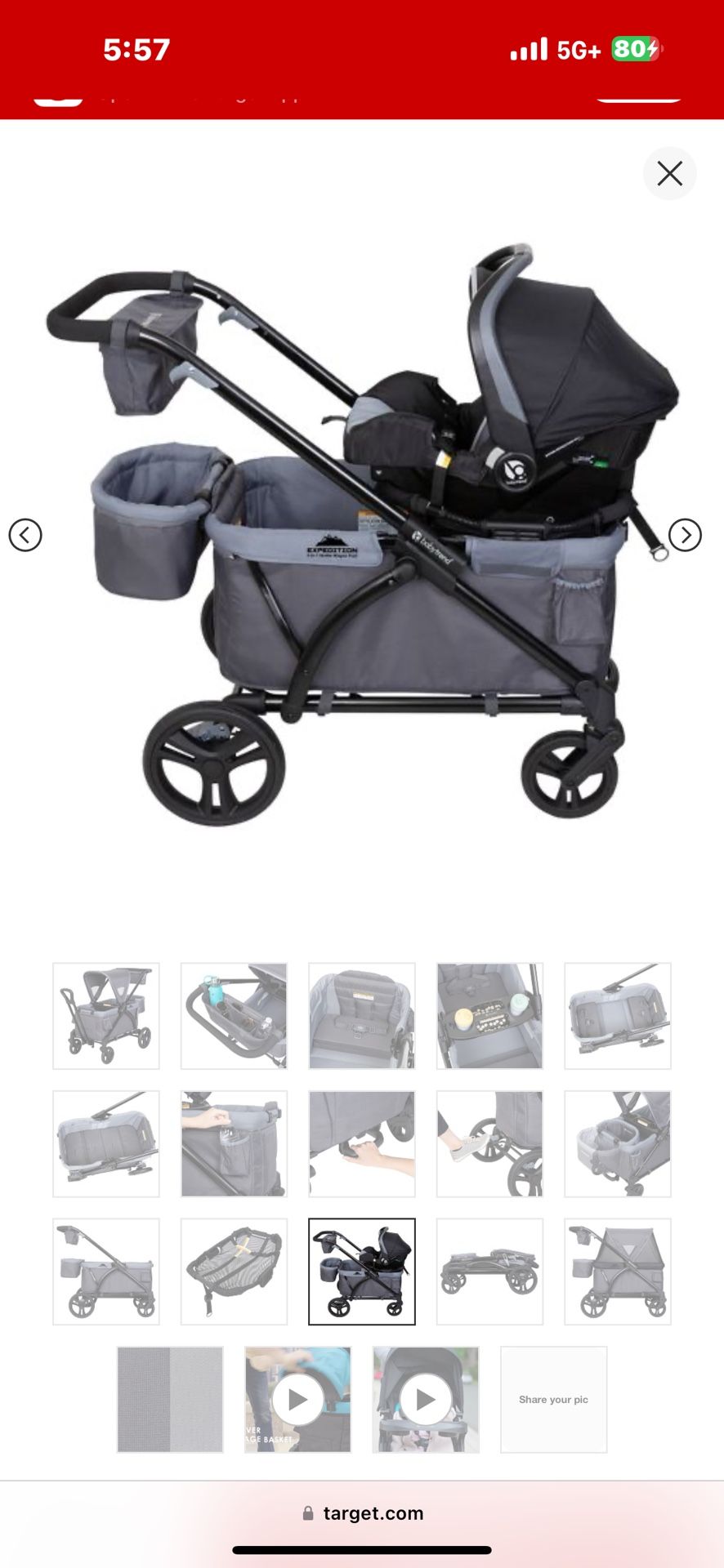 Baby Trend Expedition 2-in-1 Stroller with Wagon