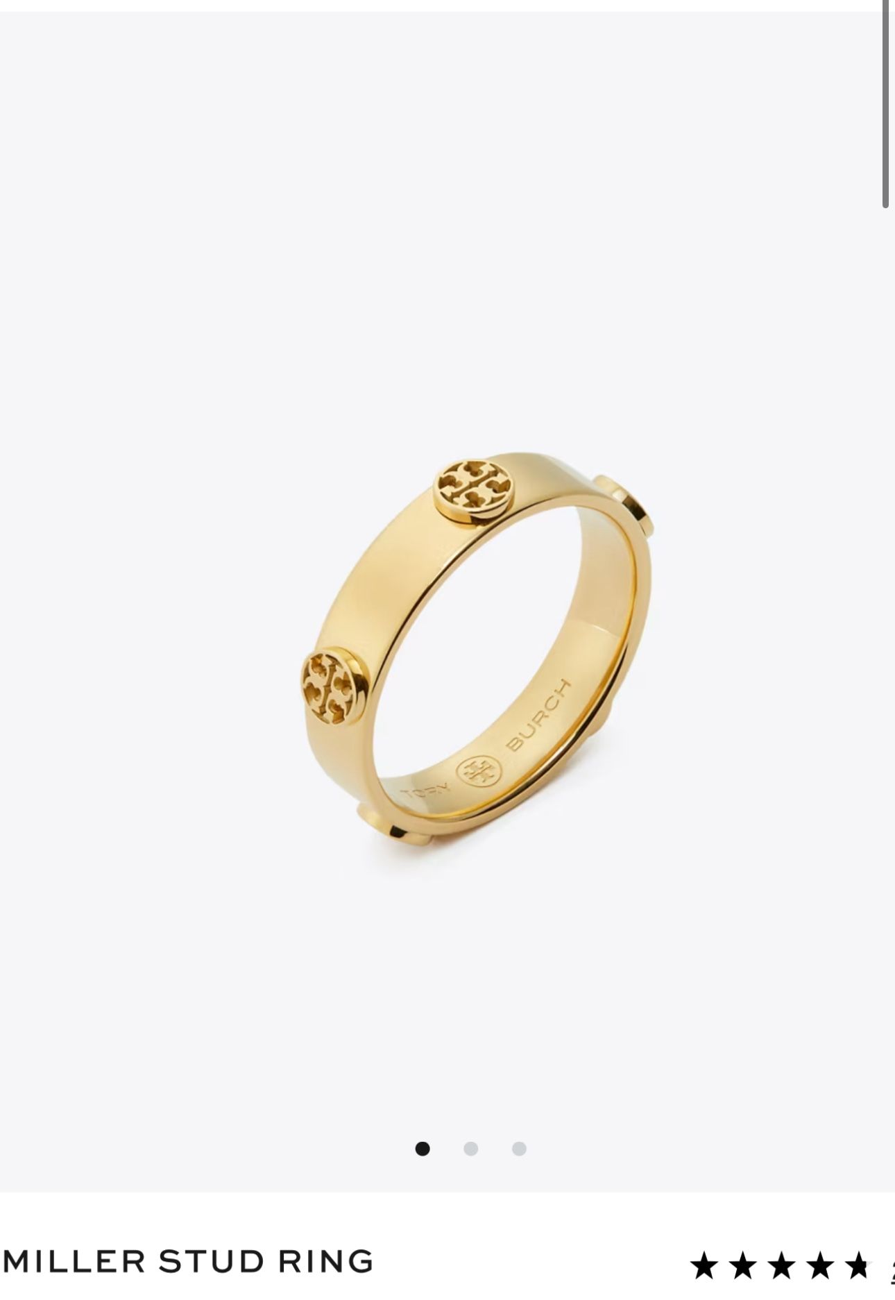 TORY BURCH MILLER STUD RING SIZE 6