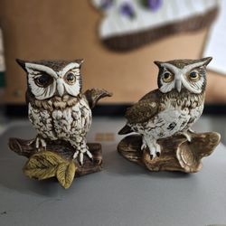 Vintage HomeCo Set Of Owl Figurines