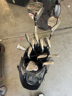 callaway xhot pro irons 3-gw , adams sw,xhot driver ,xhot 3wood ,odyssey 2ball putter leather  14bag