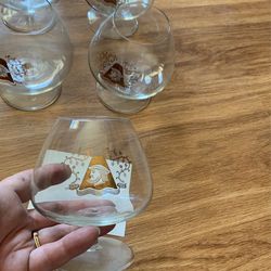 6 Brandy Glasses 