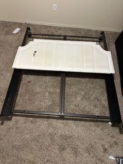 Queen bed frame with velvet backboard