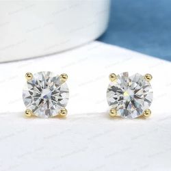2 Ct Diamond Earrings Gold