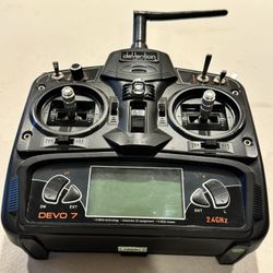 Walkera DeVention Devo-7 RC Radio Control Transmitter 2.4 Works Great L!! (DTN)