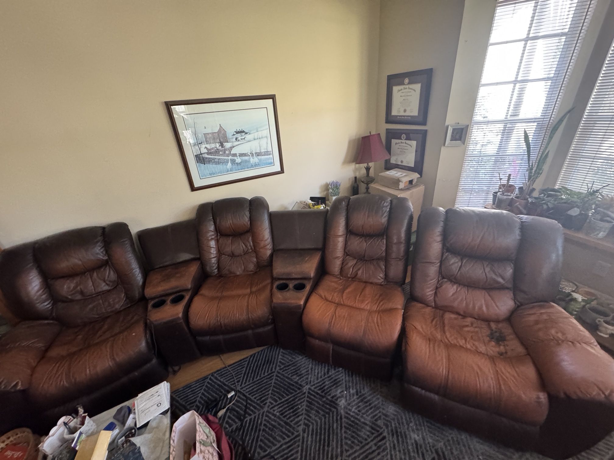 reclining sofa set