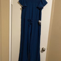New NSR Women’s Teal Blue Jumpsuit Size Small