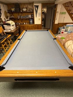 Pool Table with Ping Pong Top and Accessories