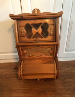 Solid wood bathroom cabinet 24” tall, 16” wide