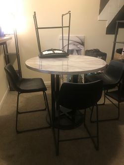 High Top Dining Room Table and Chairs