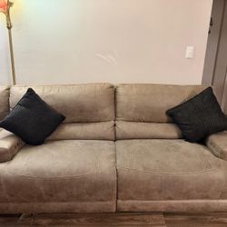 Three of recliner Sofa set Soft Leather Good condition