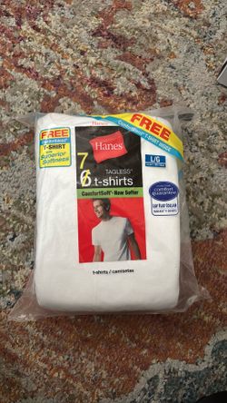 Hanes white T shirts Large
