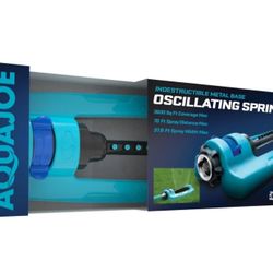 Aqua Joe SJI-OMS16 Indestructible Metal Base Oscillating Sprinkler with Adjustable Spray, 3600-Square Foot Coverage