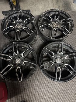 20” FK ETHOS RIMS - Set of 4 -Black ball cut RT-6 style