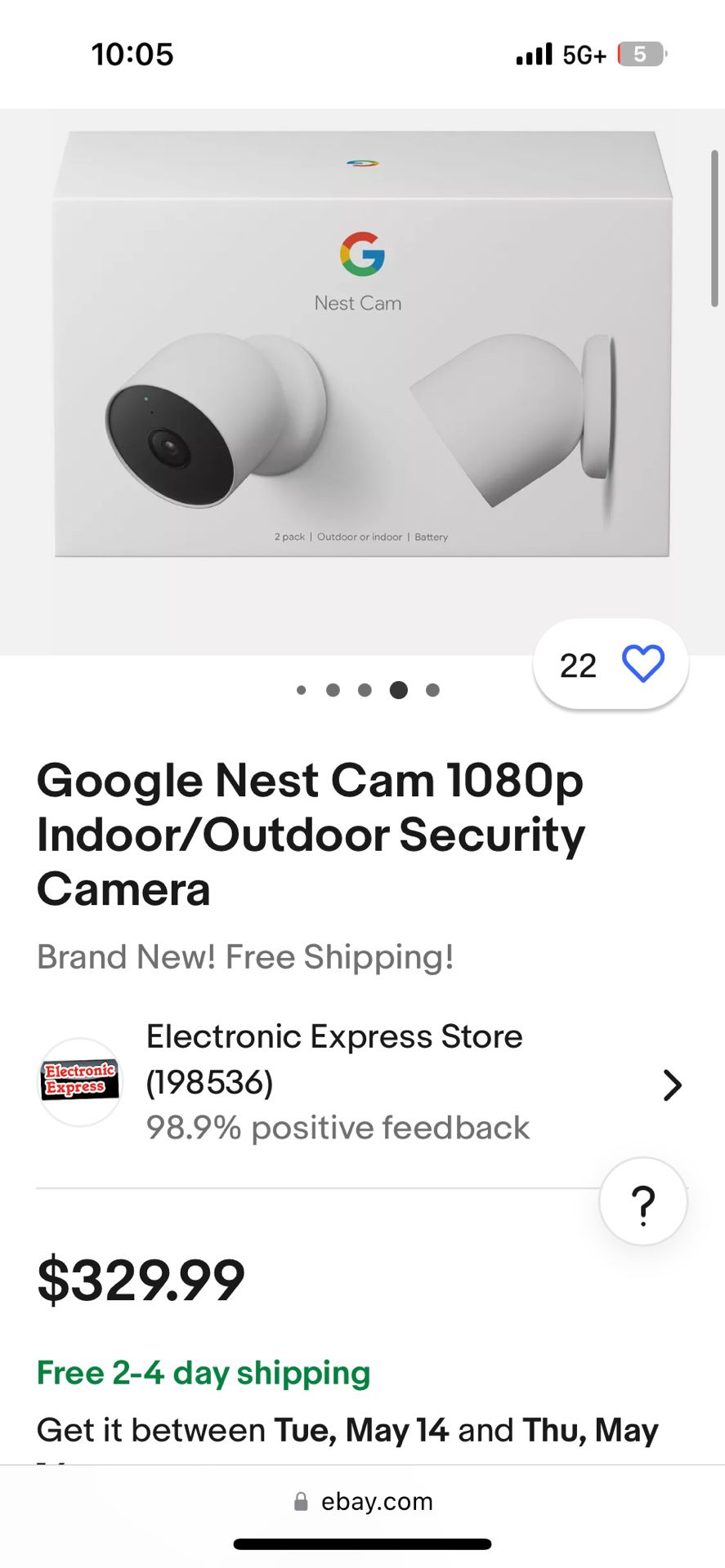 Google Nest Cam.. 2 Available 