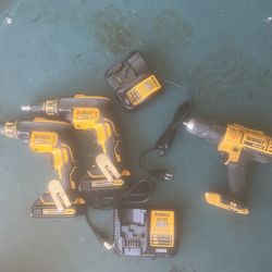 2 Almost New Drills With Batteries And Chargers Also Have Extra Chargers