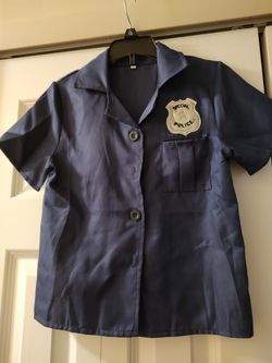 Kids Police Officer Halloween Costume - size Large 