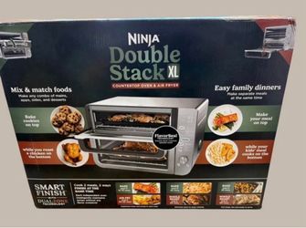 Ninja Double Stack XL Countertop Oven and Air Fryer with SmartFinish & DualZone Technology DCT601: Stainless Steel, Convection Bake, Air Fry