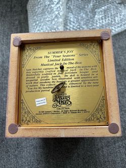 Precious Moments Summer’s Joy Musical Jack In The Box 1989 Limited Edition Enesco