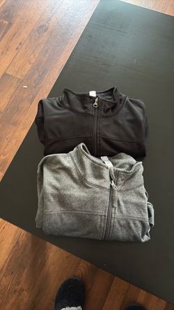 (Brand: Independent )Two Full-Zip Athletic Jackets Black and Gray