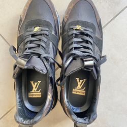 Louis Vuitton Black/Brown Mesh And Monogram Canvas Run Away Low Top Sneakers