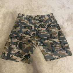 camouflage cargo shorts