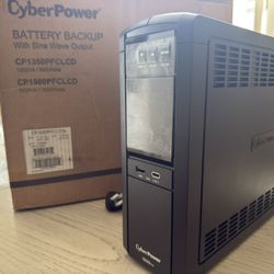 CyberPower CP1500PFCLCD PFC Sinewave UPS Battery Backup and Surge Protector, 1500VA/1000W, 12 Outlets, AVR, Mini Tower; UL Certified