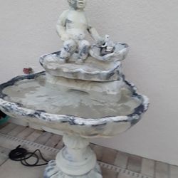 Vintage 3 Piece Concrete Water Fountain In Weeki Wachee Spring Hill