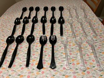 Black/Clear Serving Utensils