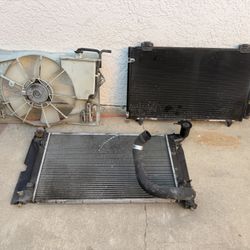 2003-2008 Toyota Corolla Radiator, Fan, A/C Condenser 