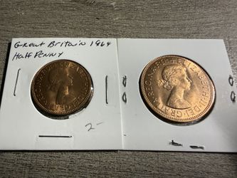 1964 Great Britain 1/2 Penny & 1967 Great Britain Penny
