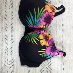 Victoria Secret Black And Tropical Bra
