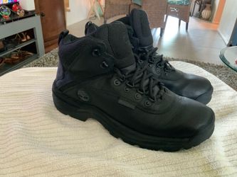Timberland White Ledge A4746 Mens 7.5W Black Leather Waterproof Hiking Boots  New Condition